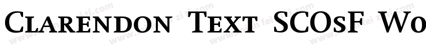 Clarendon Text SCOsF W05 Bold字体转换